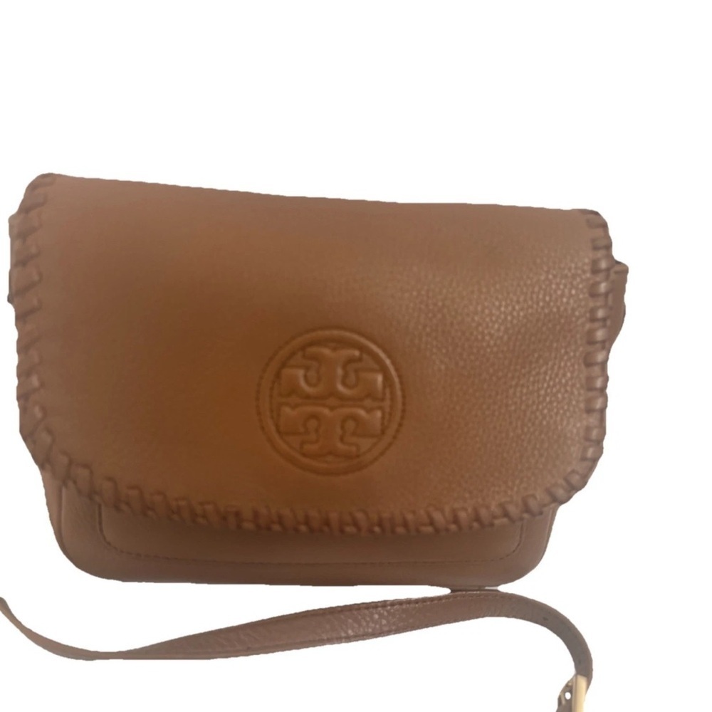 Tory Burch Crossbody handbag Camel Leather Shoulderbag tote - Picture 3 of 15